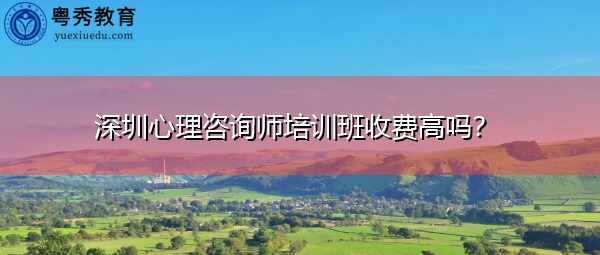 深圳心理咨询师培训班收费高吗？