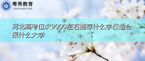河北高考位次9000左右推荐什么学校适合报什么大学 河北高考位次9000左右推荐什么学校适合报什么大学