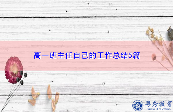 高一班主任自己的工作总结5篇 高一班主任自己的工作总结5篇