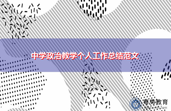 中学政治教学个人工作总结范文
