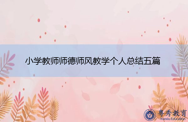 小学教师师德师风教学个人总结五篇