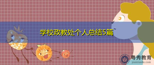 学校政教处个人总结5篇 学校政教处个人总结5篇