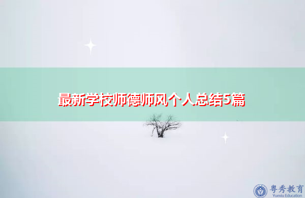 最新学校师德师风个人总结5篇