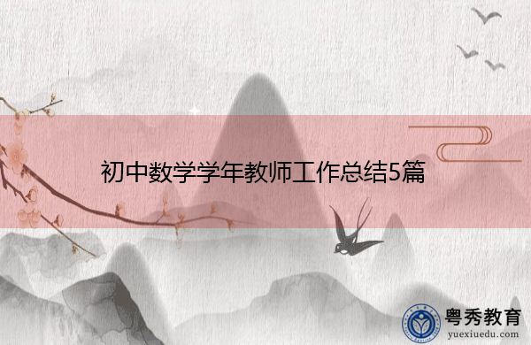 初中数学学年教师工作总结5篇 初中数学学年教师工作总结5篇