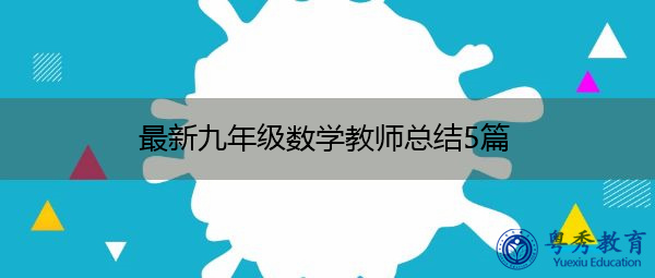 最新九年级数学教师总结5篇