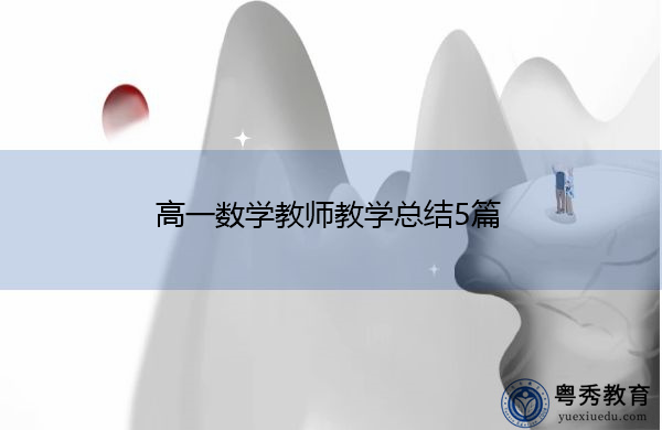 高一数学教师教学总结5篇 高一数学教师教学总结5篇