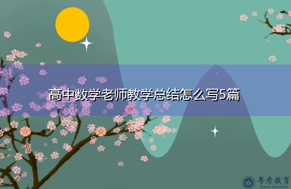 高中数学老师教学总结怎么写5篇