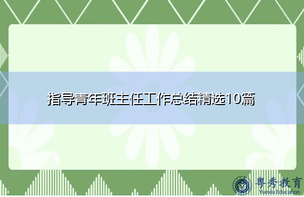 指导青年班主任工作总结精选10篇