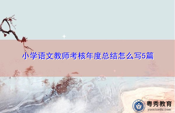 小学语文教师考核年度总结怎么写5篇 小学语文教师考核年度总结怎么写5篇
