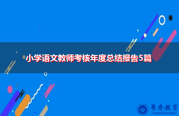 小学语文教师考核年度总结报告5篇