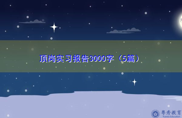 顶岗实习报告3000字(5篇) 顶岗实习报告3000字(5篇)