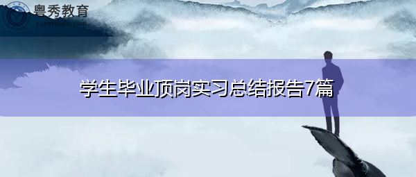 学生毕业顶岗实习总结报告7篇