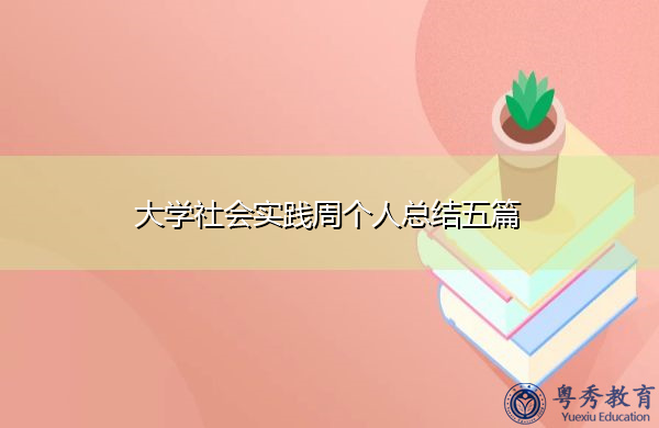 大学社会实践周个人总结五篇 大学社会实践周个人总结五篇