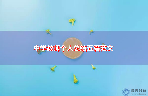 中学教师个人总结五篇范文 中学教师个人总结五篇范文
