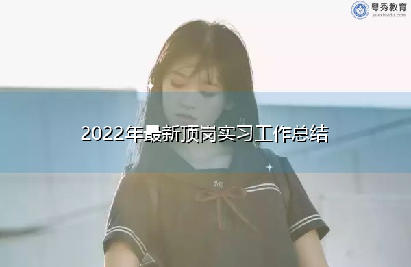2022年最新顶岗实习工作总结 2022年最新顶岗实习工作总结