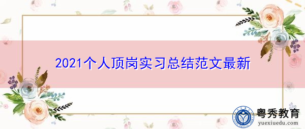 2021个人顶岗实习总结范文最新 2021个人顶岗实习总结范文最新