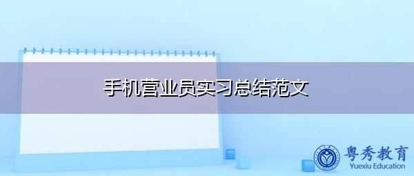 手机营业员实习总结范文 手机营业员实习总结范文
