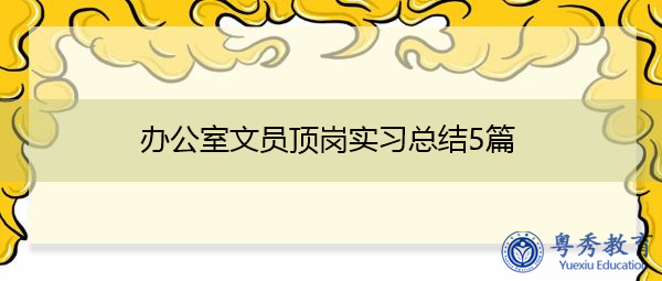办公室文员顶岗实习总结5篇 办公室文员顶岗实习总结5篇