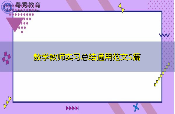 数学教师实习总结通用范文5篇