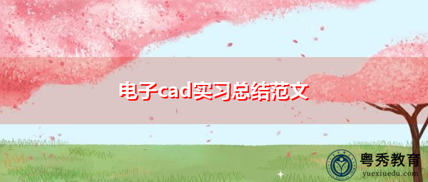 电子cad实习总结范文