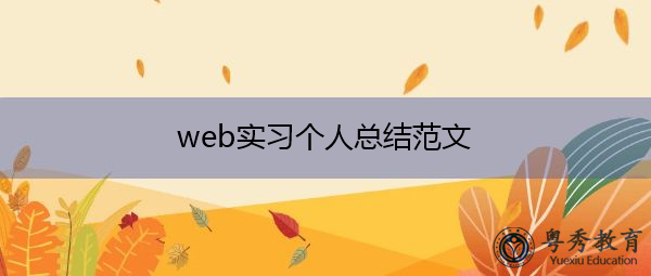 web实习个人总结范文