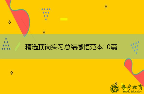 精选顶岗实习总结感悟范本10篇 精选顶岗实习总结感悟范本10篇