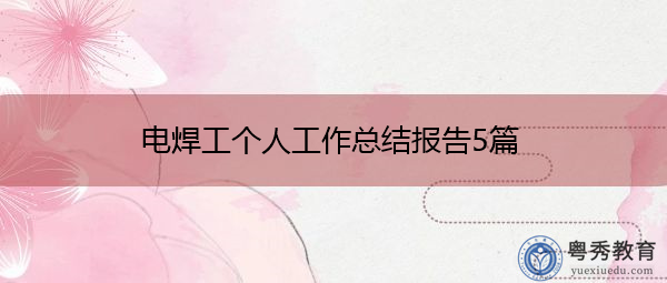 电焊工个人工作总结报告5篇
