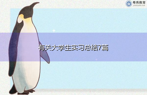 有关大学生实习总结7篇 有关大学生实习总结7篇