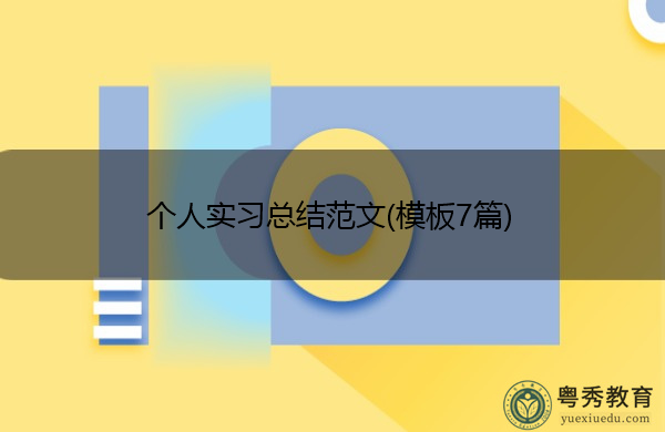 个人实习总结范文(模板7篇) 个人实习总结范文(模板7篇)