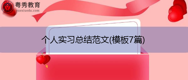 个人实习总结范文(模板7篇) 个人实习总结范文(模板7篇)