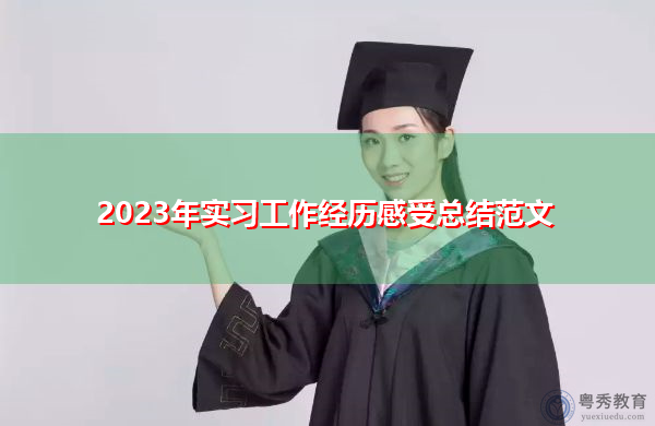 2023年实习工作经历感受总结范文 2023年实习工作经历感受总结范文