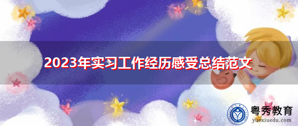2023年实习工作经历感受总结范文 2023年实习工作经历感受总结范文