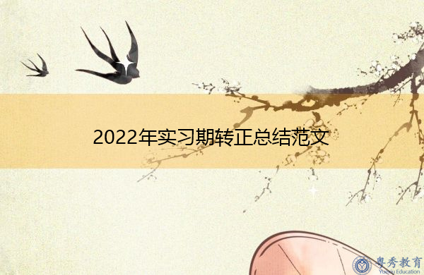 2022年实习期转正总结范文 2022年实习期转正总结范文