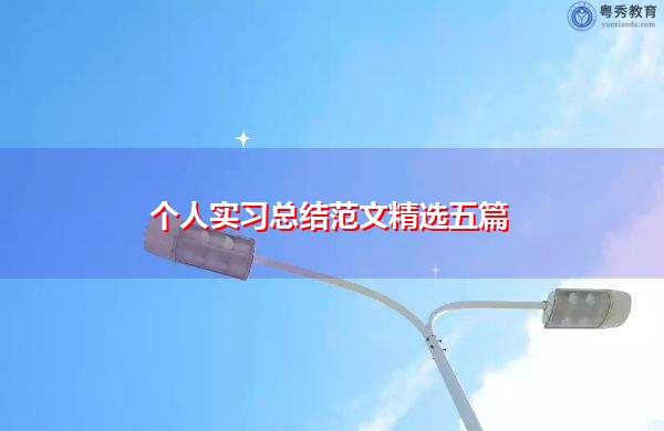 个人实习总结范文精选五篇 个人实习总结范文精选五篇