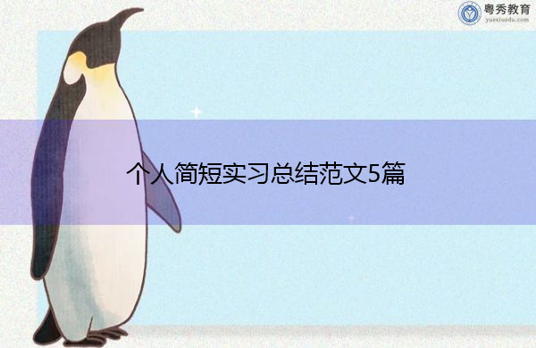 个人简短实习总结范文5篇 个人简短实习总结范文5篇