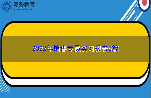 2022年销售专员实习报告5篇