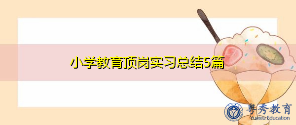 小学教育顶岗实习总结5篇