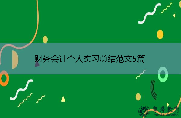 财务会计个人实习总结范文5篇 财务会计个人实习总结范文5篇