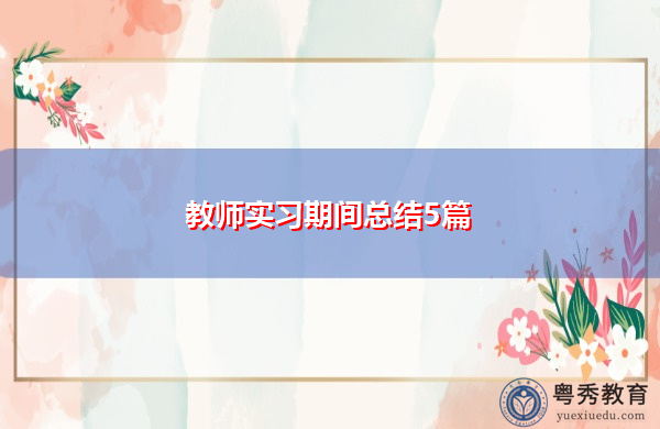教师实习期间总结5篇 教师实习期间总结5篇