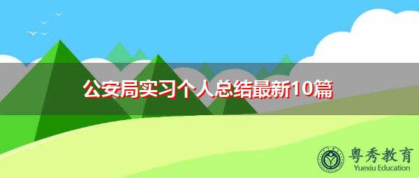 公安局实习个人总结最新10篇 公安局实习个人总结最新10篇