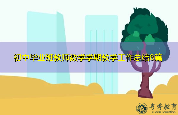 初中毕业班教师数学学期教学工作总结8篇