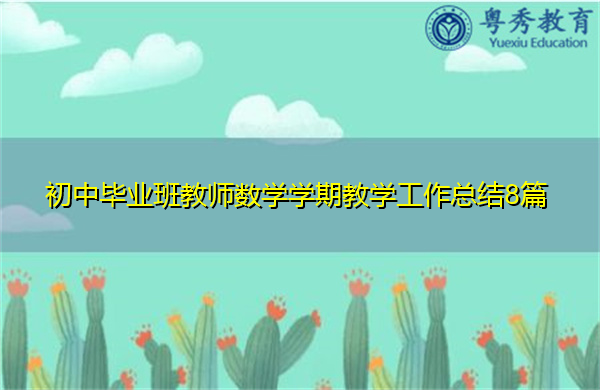 初中毕业班教师数学学期教学工作总结8篇