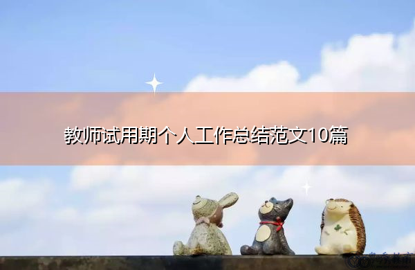 教师试用期个人工作总结范文10篇 教师试用期个人工作总结范文10篇