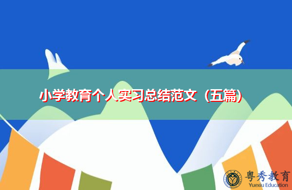 小学教育个人实习总结范文(五篇) 小学教育个人实习总结范文(五篇)
