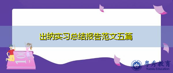 出纳实习总结报告范文五篇 出纳实习总结报告范文五篇
