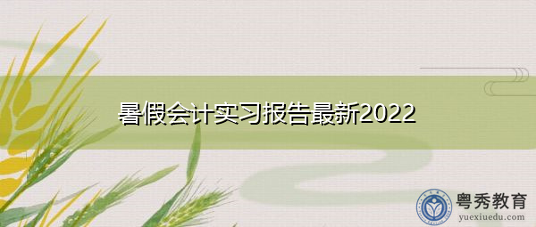 暑假会计实习报告最新2022 暑假会计实习报告最新2022