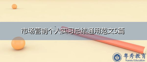 市场营销个人实习总结通用范文5篇