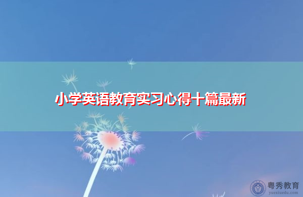 小学英语教育实习心得十篇最新 小学英语教育实习心得十篇最新