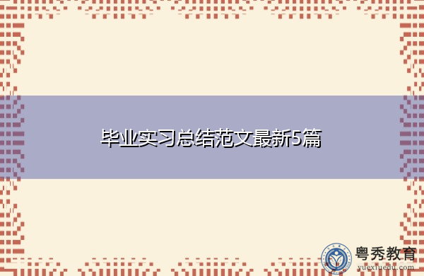 毕业实习总结范文最新5篇 毕业实习总结范文最新5篇