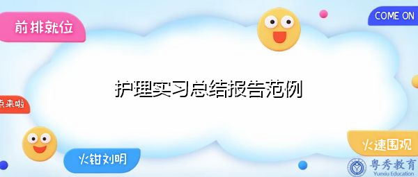 护理实习总结报告范例 护理实习总结报告范例